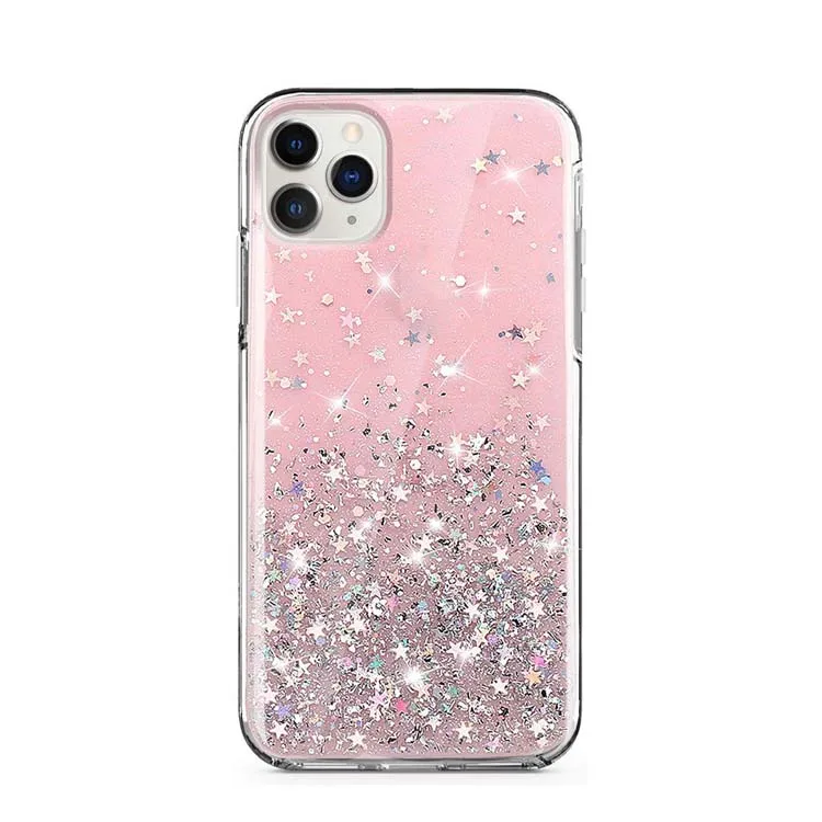 

Fashion Resin Dripping Glue Transparent Glitter Hard PC Back TPU bumper Phone Case Cover For Oneplus 6T 1+6T