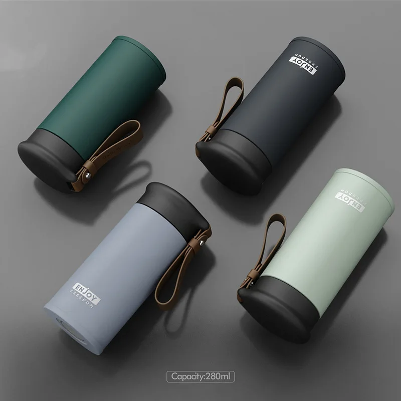 

Feiyou 2022 new customized logo innovative unisex outdoor camping vacuum flask insulated stainless steel 280ml water bottle