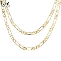 

Simple 14K Gold Plated Choker Necklace for Women Fashion Thin Figaro Chain