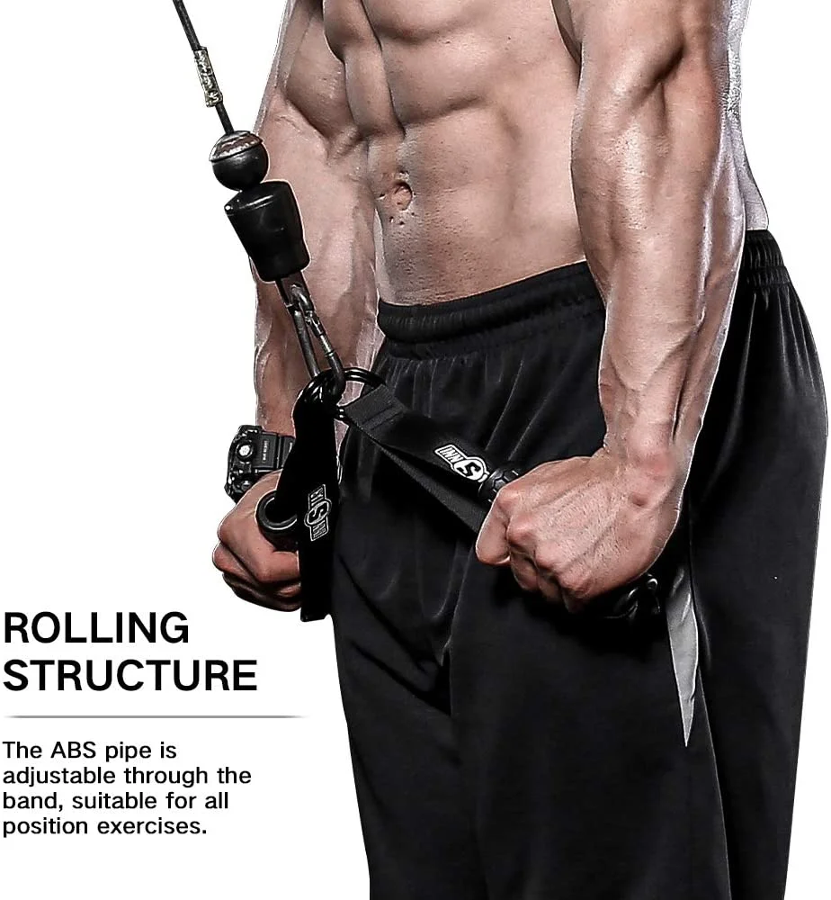 

Premium Heavy Duty Fitness Exercise Handles, Black