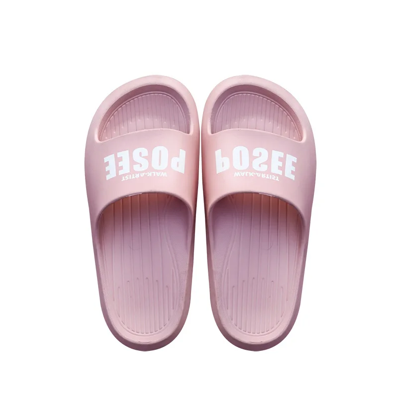 

New fashion letter soft bottom home EVA indoor slippers for men and women lovers non-slip shower bathroom slippers