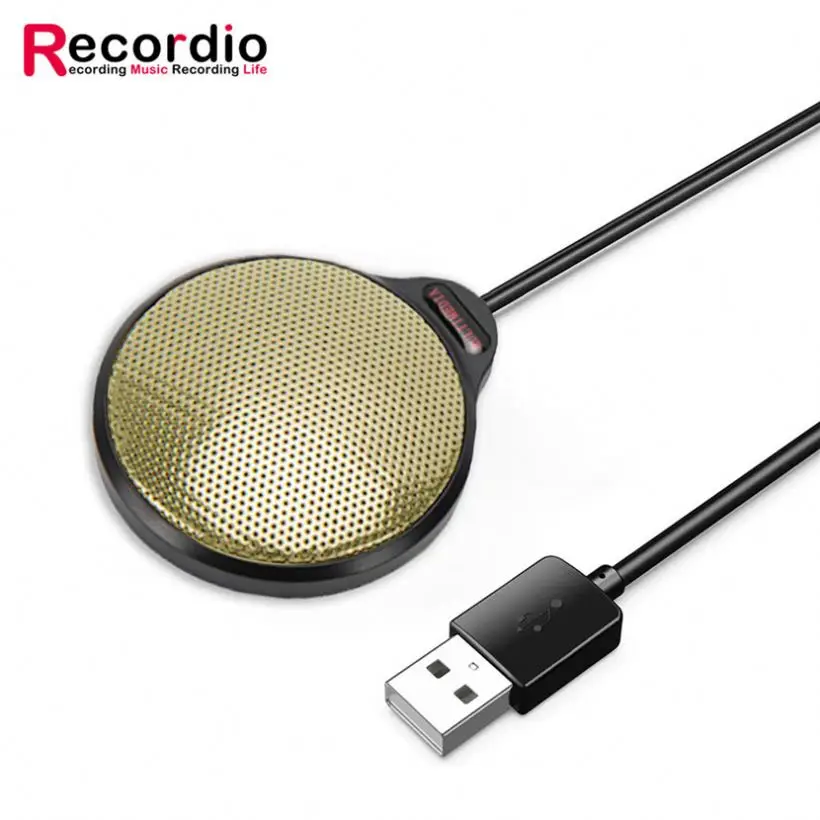 

GAM-UM02 Plastic Usb Desktop Microphone With High Quality, Black, silver, golden