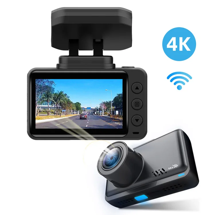 Carlover 2.45 Inch Sony Imx335 Car Black Box DVR Dual Lens Dashcam WIFI GPS 4K Dash Camera