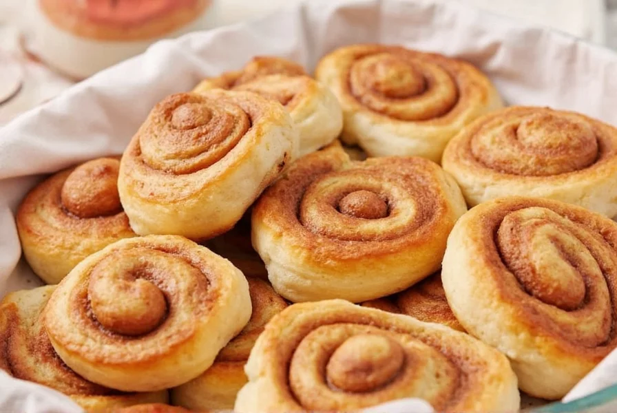Professional baker using bench scraper to apply cinnamon filling evenly on rolled dough