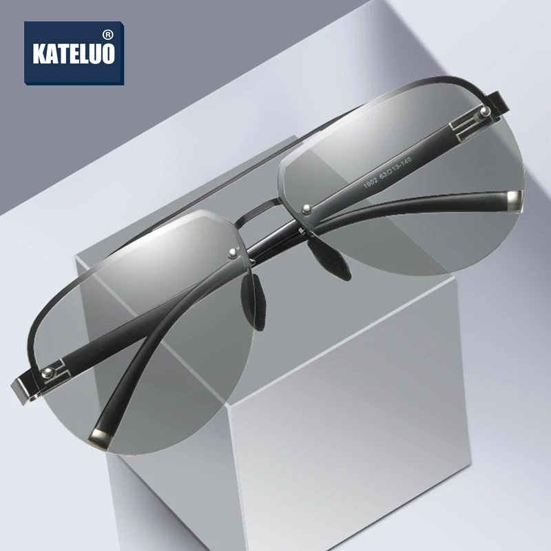 

KATELUO 2021 Classic Anti-glare Glasses for Driving Men Polarized Sunglasses Day Night Vision Photochromic Sun Glasses