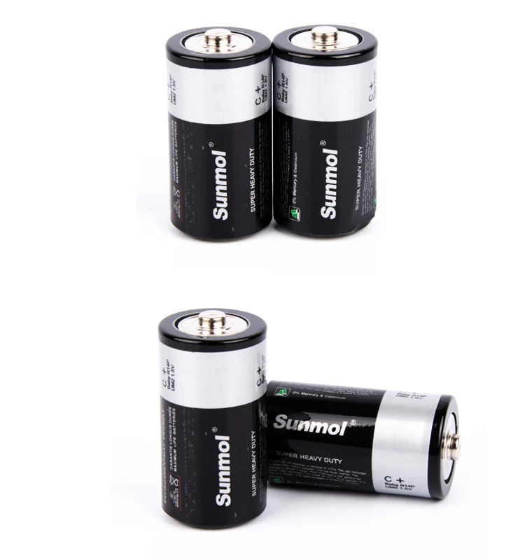 Factory Price 1.5v Super Heavy Duty R14 C Size Um2 Dry Cell Battery