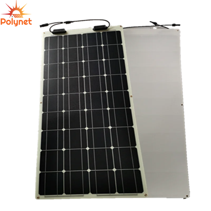 
Polynet Flexible Solar Panel Ningbo 100w 160w 150w mono Modules for Car RV Boat 