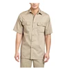 Mechanic Khaki Button Front Twill Short Sleeve Work Shirt