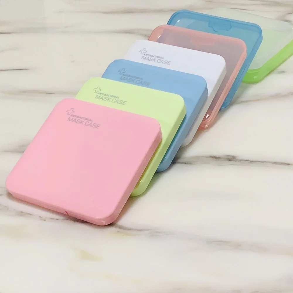 
2020 New Portable Dustproof Moisture-proof Storage Box Anti- bacterial Faced Mask Case Multi-colors 