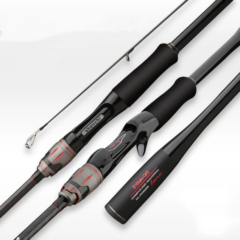 

High-carbon Fishing Rods Cross Cloth M Power ML Hard 1.8m 2.1m 2.4 m Long Baitcasting/Spinning Fishing Rod