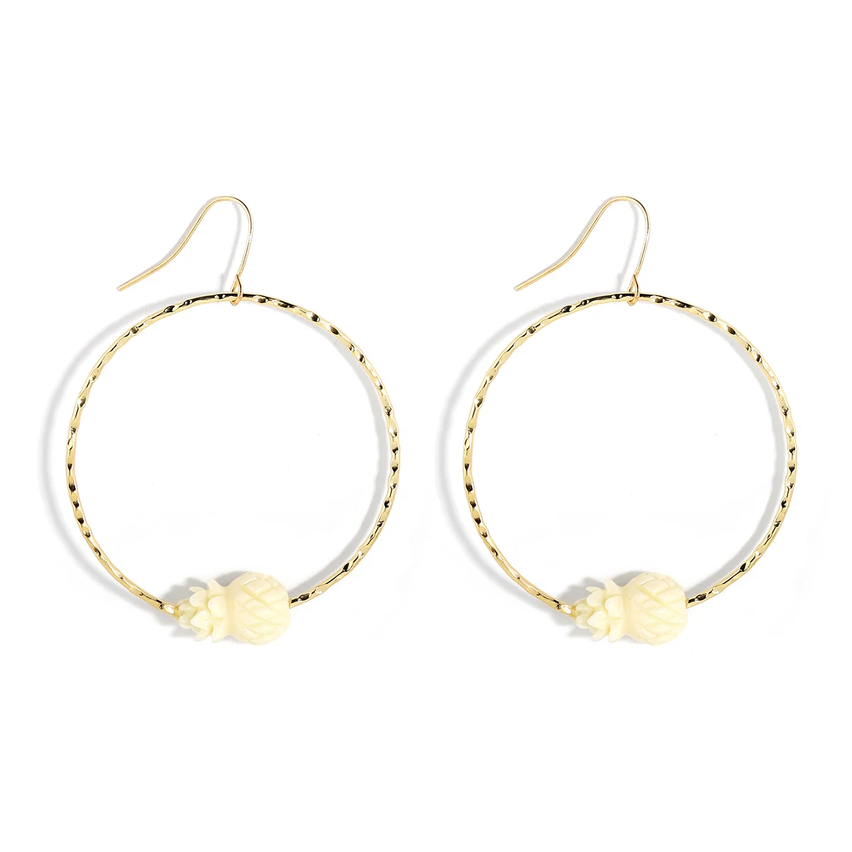 

2023 New Design Earrings Women Jewelry 18K Gold Plating Pikake Big Chunky Hoop Earrings for Party Wholesale