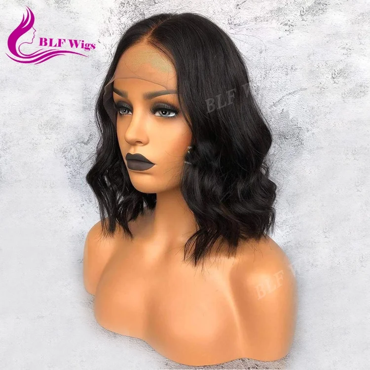 

13*6 Lace Wig Brazilian Hair Short Natural Wave Bob Lace Front Human Hair Wig