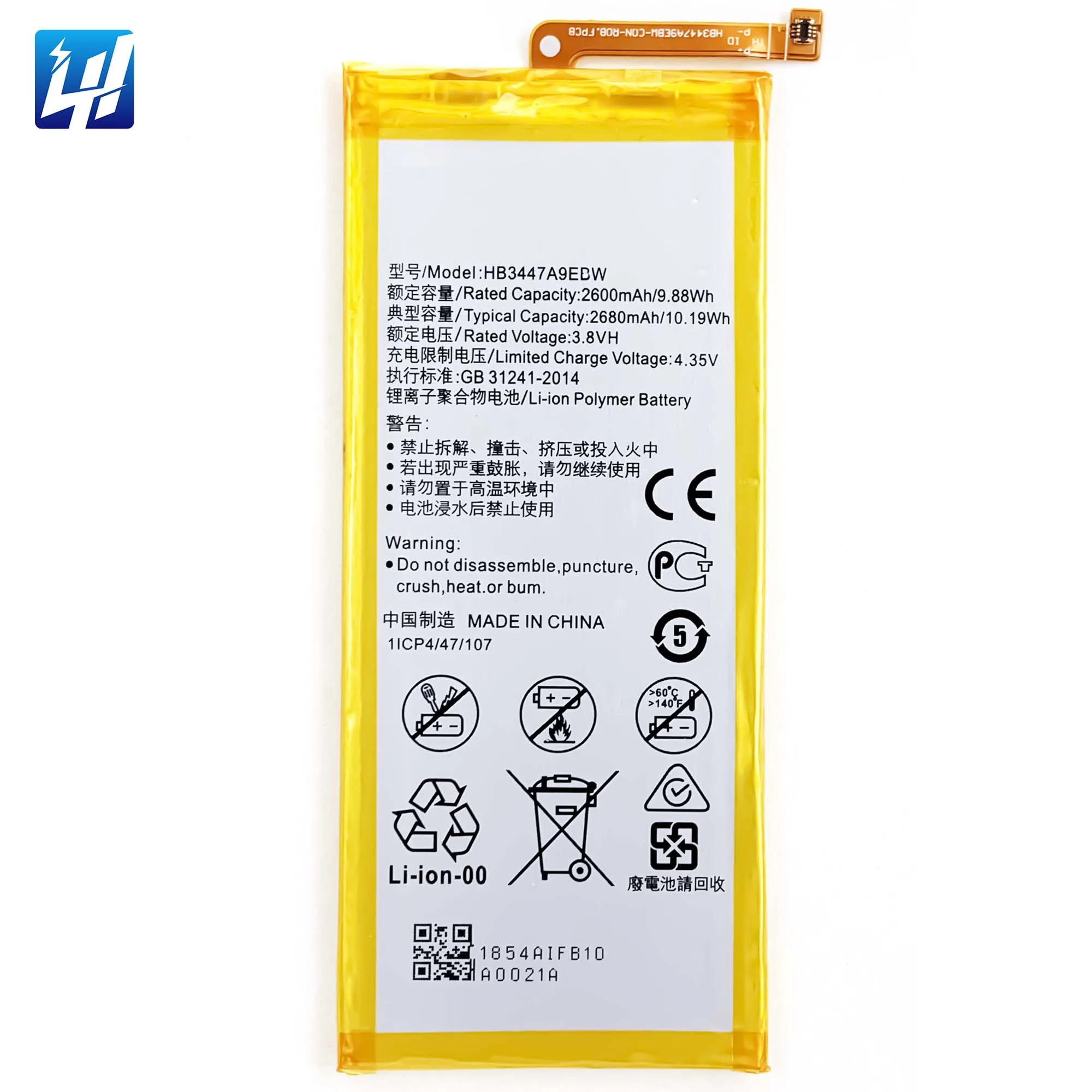 

OEM P8 HB3447A9EBW Rechargeable Li-Polymer Battery for Huawei P8 GRA-UL00 L09 UL10 TL00 battery