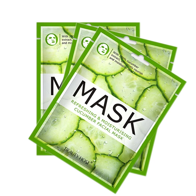 

Hot-selling Skincare Design Moisturizing Refreshing Cucumber Face Mask Beauty Private Label Fruit Vegan skincare Sheet Mask