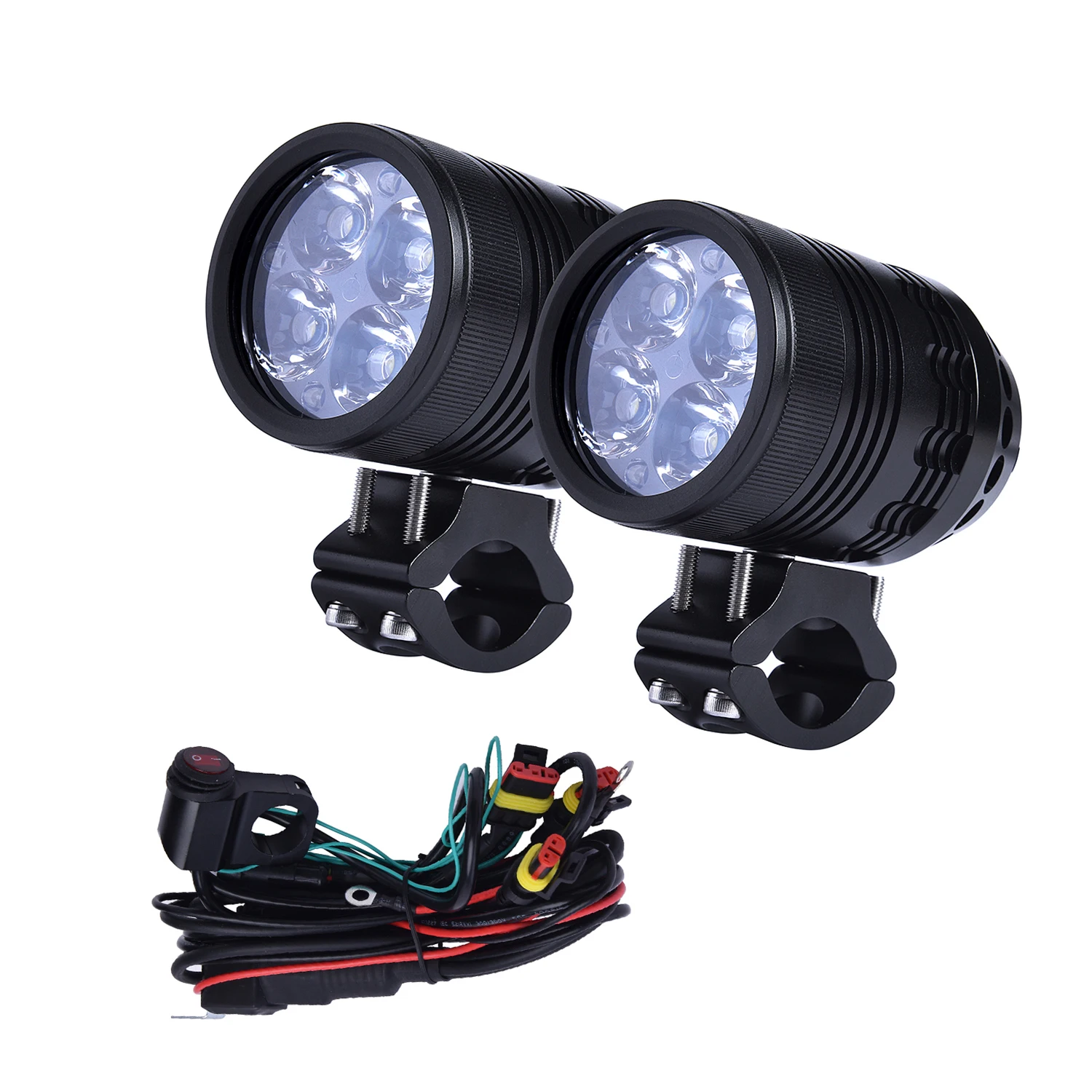 

LDDCZENGHUITEC 40W XML U3 7200LM Universal Motorcycle Headlight with Aluminum Mount Kit