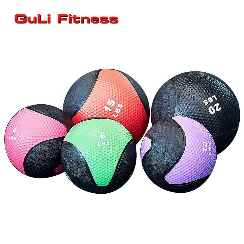 

Guli Fitness Rubber Medicine Wall Ball Exercise Workout Ball For Workout Strength Training Yoga Balance Stability, Red/blue/orange/grey/black or customized