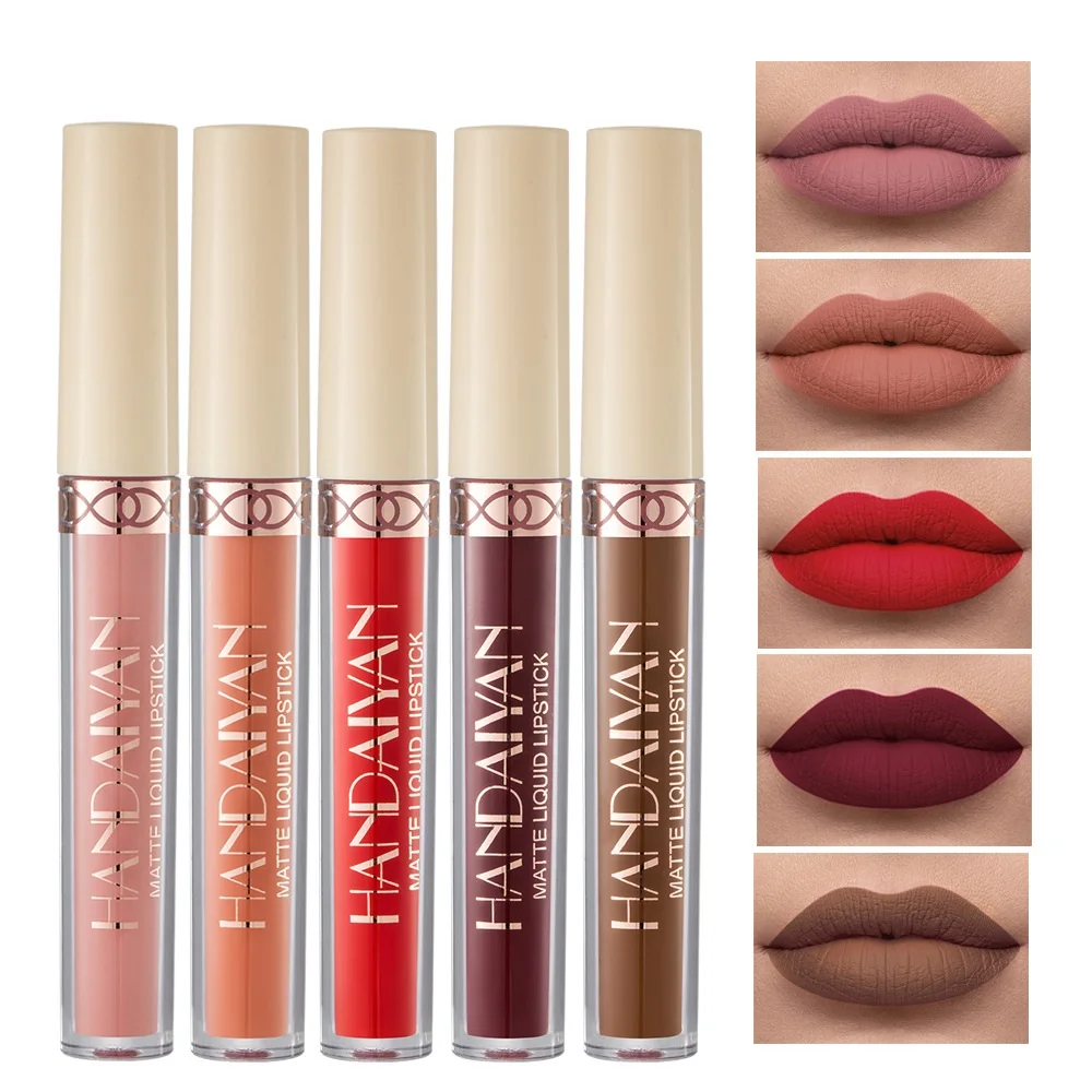 

12 Colors Matte Rose Lip Gloss Liquid Lipstick Nude lipstick Not Easy To Stain Cup Waterproof Long Lasting Lip Tint Makeup