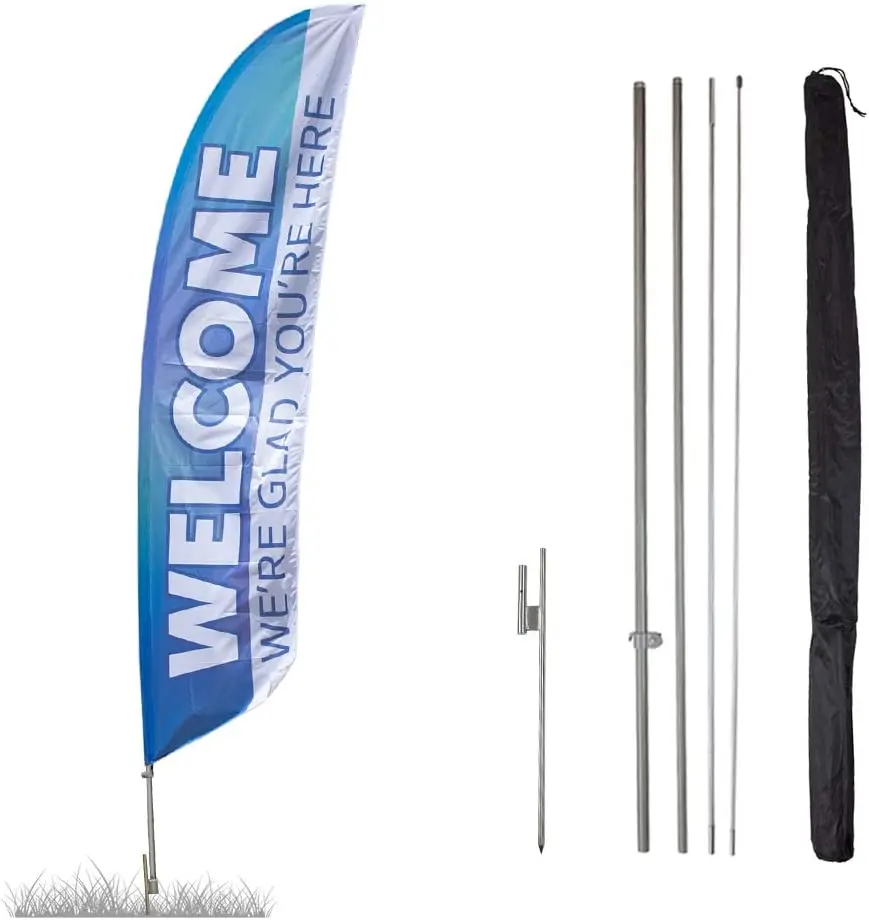

Wholesale Flying Beach Flag Banner Promotional Advertising Wind Outdoor Custom Feather Flags
