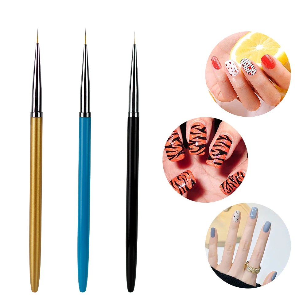 

Ready Stock Cute Nail Brush OEM Colorful Brittany Nail Liner Brush For Girl