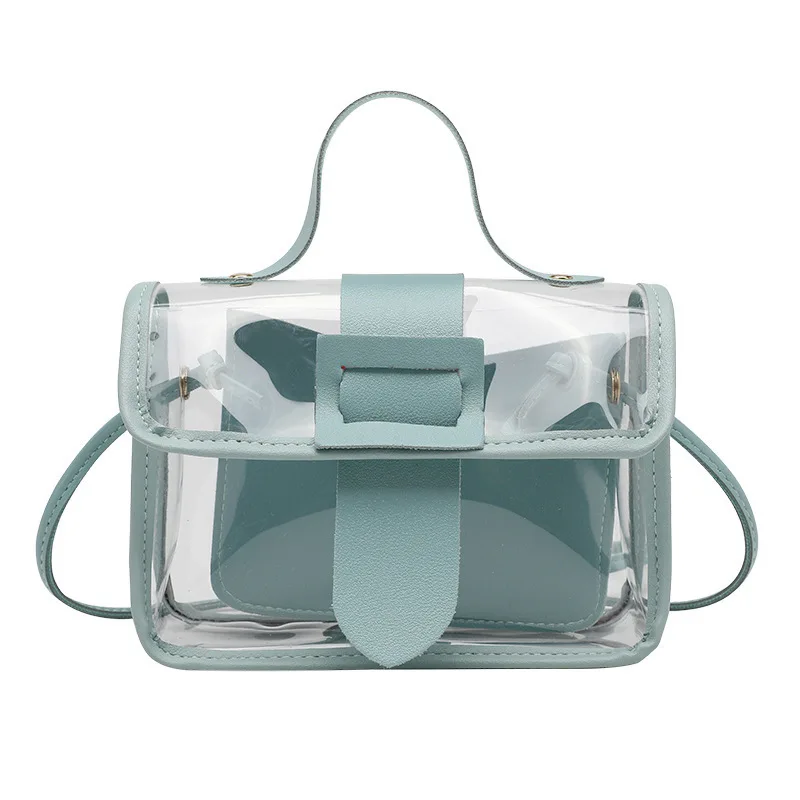 

2021 new fashion versatile transparent foreign jelly one-shoulder cross-body bag