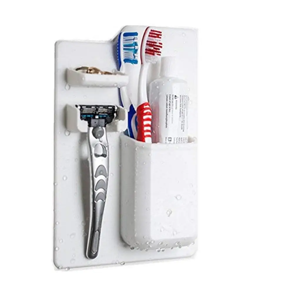 

Household Items Bathroom Accessories Creative Suction Silicone Plate Tooth Brush Holder