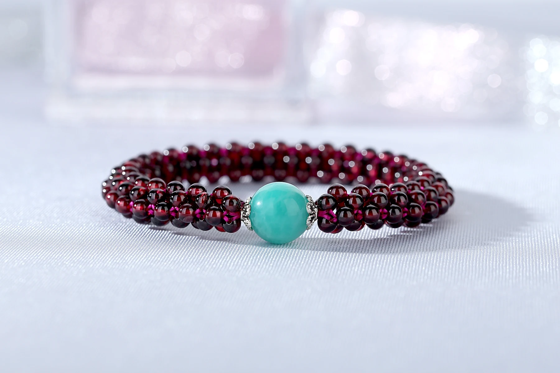 Women Red Natural Stone Beads Bracelets Jewelry Present Gift Wholesale Beads Bracelets OEM(图1)