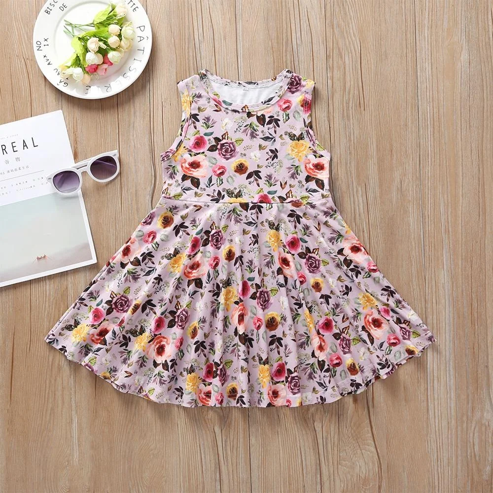 

CHUYA Flowers 100% Cotton Girls' Sleeveless Dress HA09197