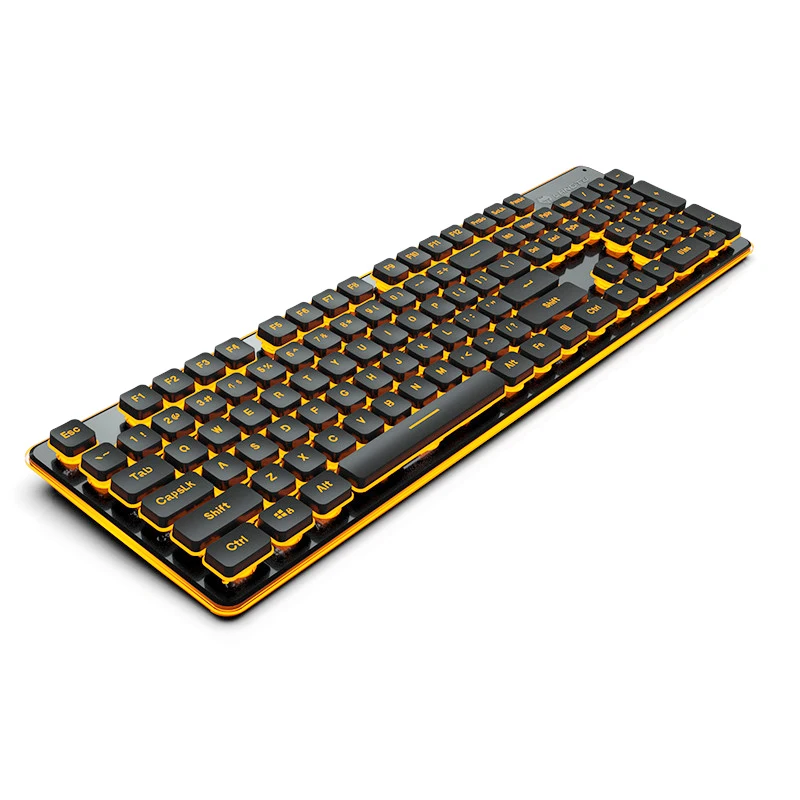 

Colorful LED Backlit Membrane Gaming Keyboard All-Metal Panel USB Wired keyboard