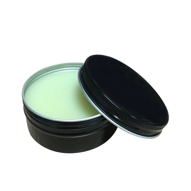 

Professional barber products black men wave grease private label custom pomade tin, White