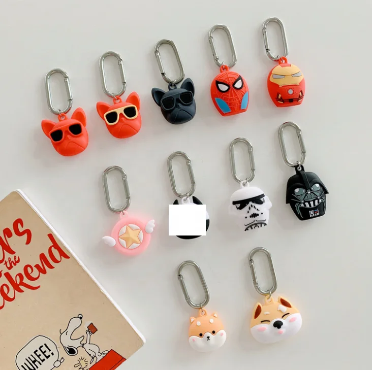 

Free Shipping for AirTag Case Anime Star Cool Wars Super Hero Spider man GPS Located Tracker Cover Finder Keyring