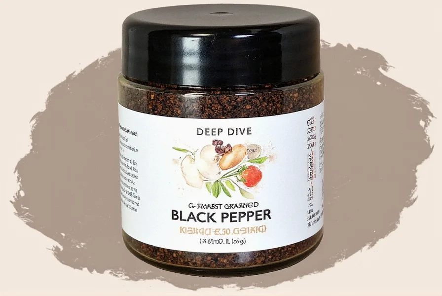 Black pepper on a white plate