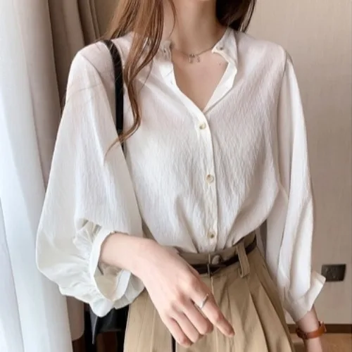 

Women's loose plus size blouse all-match thin sunscreen shirt casual chiffon blouse