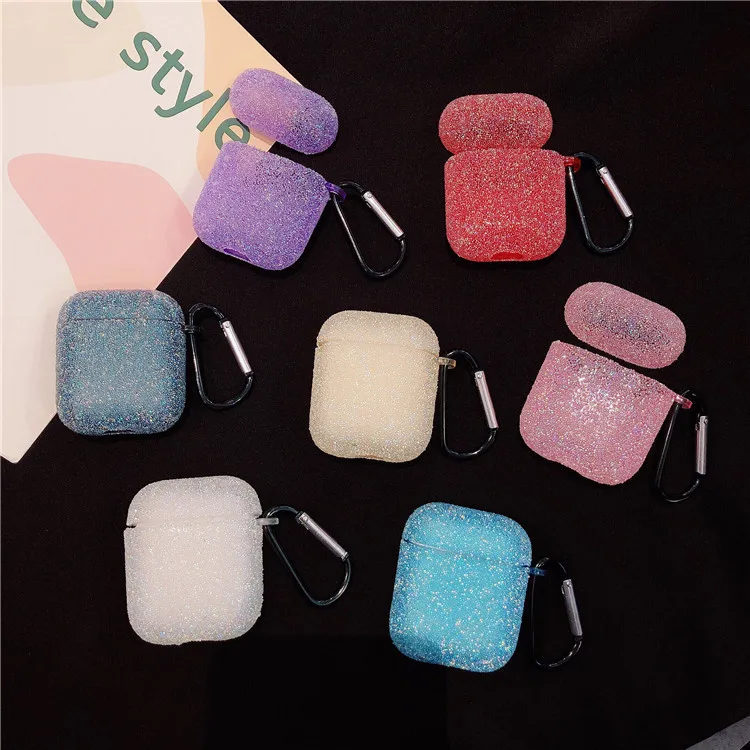 

crystal diamond for airpods case silicon soft for apple airpods case with hook bling for air pod case cover 2020