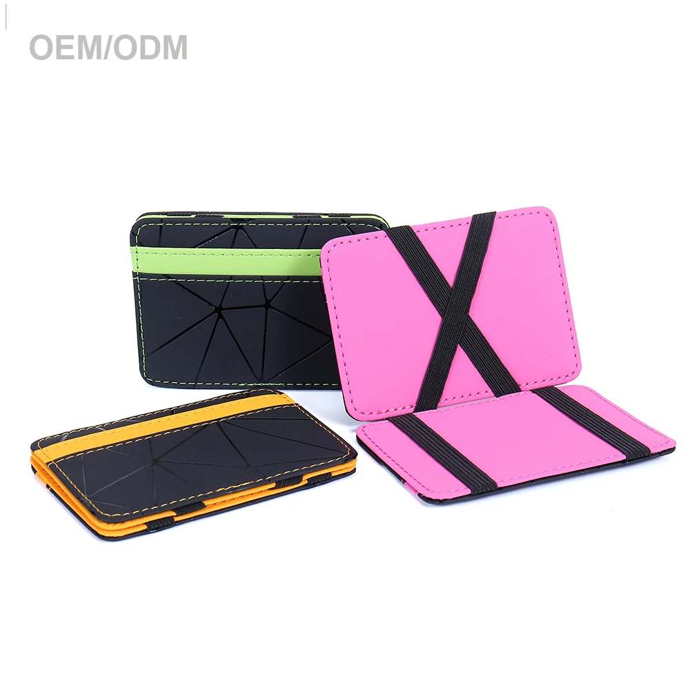 

Biofold Magic Slim Elastic Band Wallet Rfid Bank Credit Card Holder Cash Clip Bifold