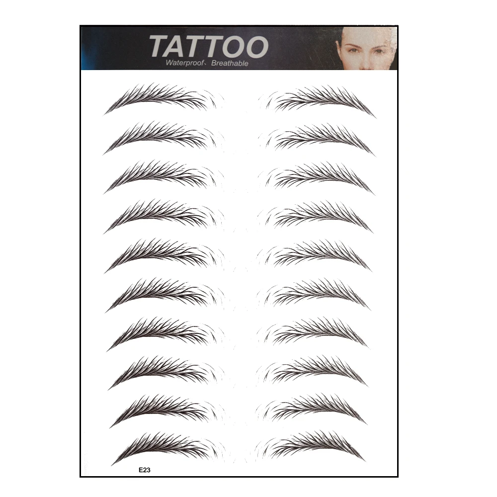 

5% Discount Non Irritating To The Skin Washable Disposable Temporary Hairlike False Eyebrow Tattoo Sticker, Cmyk