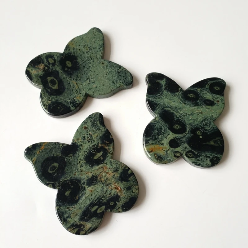 

Natural jade kambaba jasper gemstone oem custom logo chinese butterfly gua sha traditional board tool