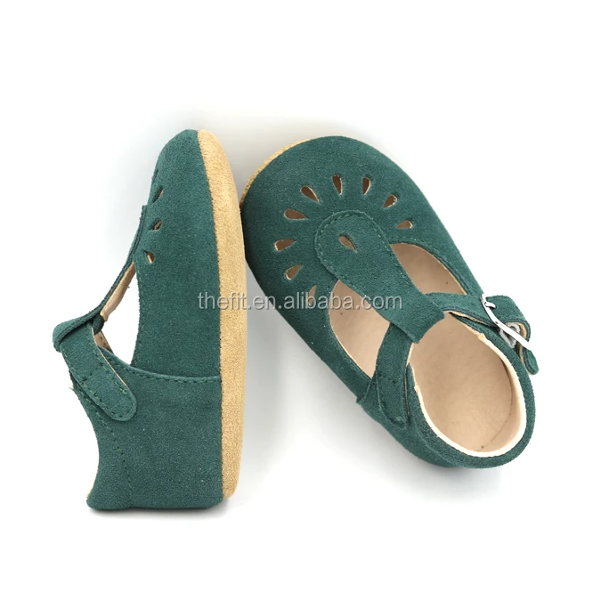 2019 New Style Deep Green Softsole Prewalker Baby Princess Shoes Fancy