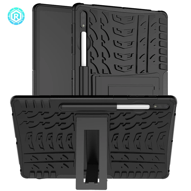 

Smart 3 in 1 shockproof rugged back cover tablet case for Samsung Tab S7 plus with kickstand handle