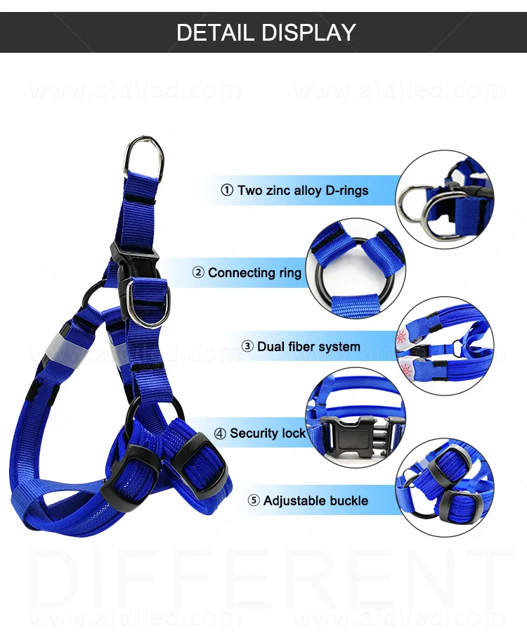 product-AIDI-2020 LED dog harness factory flashing light Personalized logo-img-3