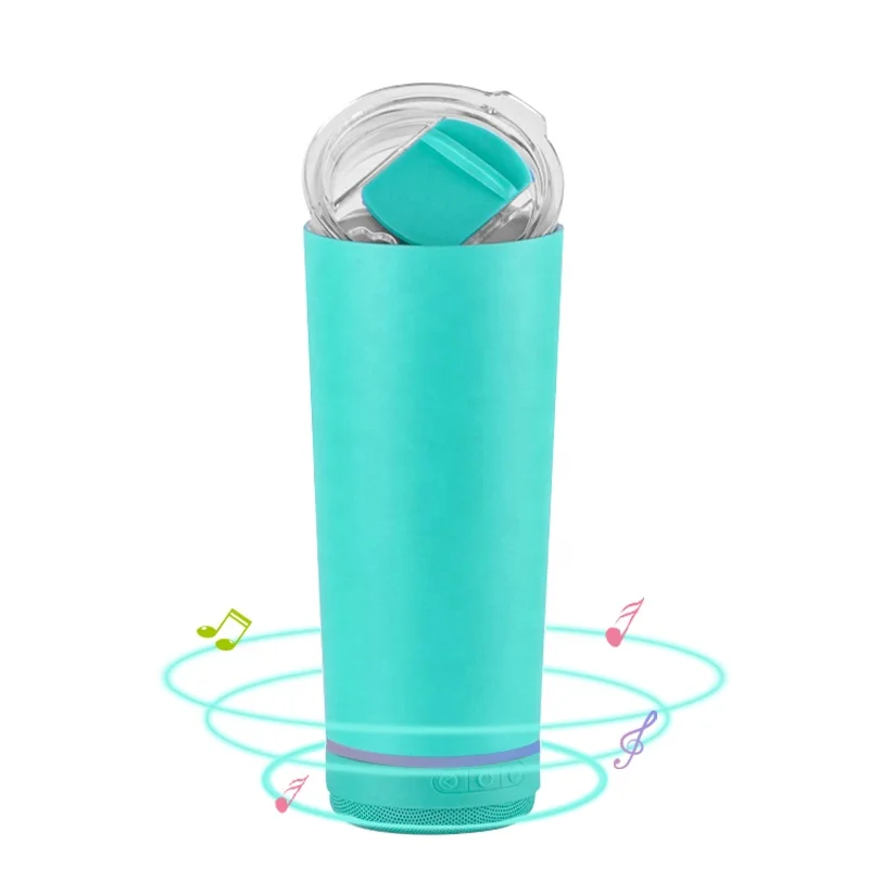 

Various Color Stainless Steel Water Bottle Sublimation Wireless Speaker Drinking Horn Glass Tumbler, Multiple color