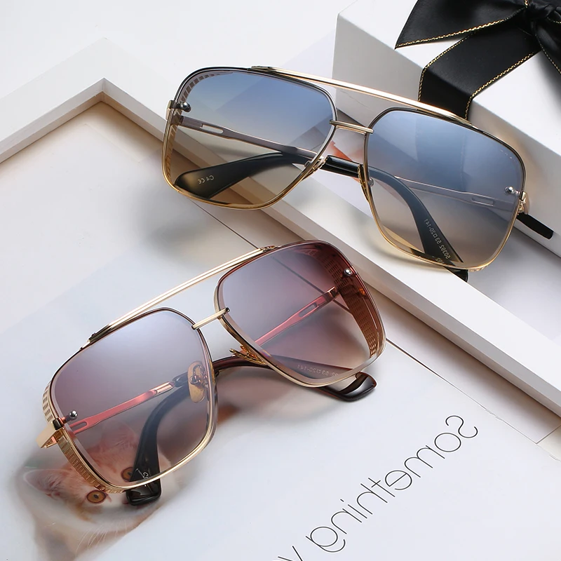 

2021 Latest Trending Futuristic Metal Frame Round Custom Retro Sunglasses