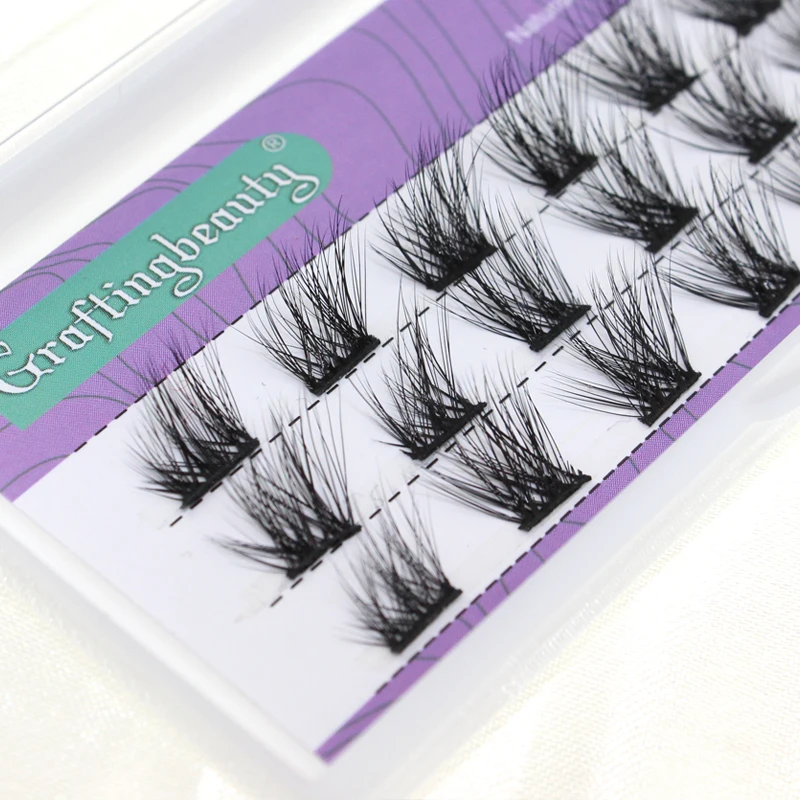 

Customized private label hand made high quality DIY eyelash cluster vendor, Natural black