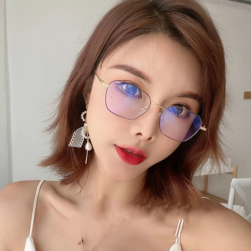

Metal Women Men Classic Style Anti Blue Light Reader Clear Lenses HIGH Vision Eyeglasses Frames Blue Light Glasses