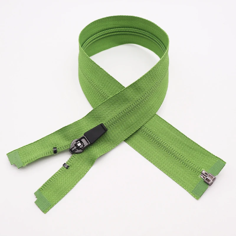 
Top quality semi-auto lock rubber puller small zipper nylon zipper #3#5 reversible invisible zipper reverse for jersey 