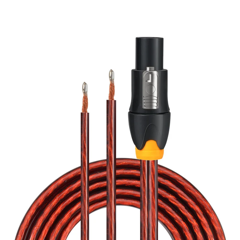 

GOLLEY LION NL4FC Speakon Cable 14 Gauge AWG to 2 Braided Wire Plug Active Speaker Cable