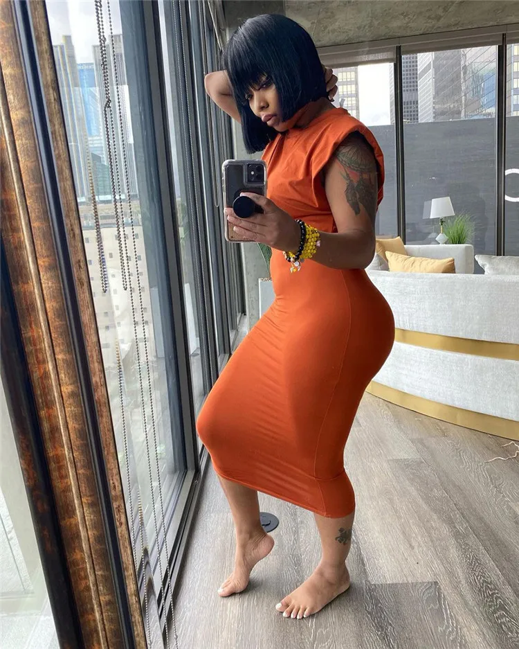 

LvCong Fall and summer hot sale women sleeveless diamond skirt bodycon plus size skirt two piece set