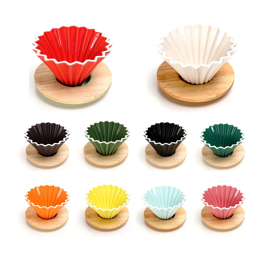 

Multifunctional Nice Appearance Trendy Portable Smooth Ceramic Reusable V60 Coffee Dripper Filter, 8 color