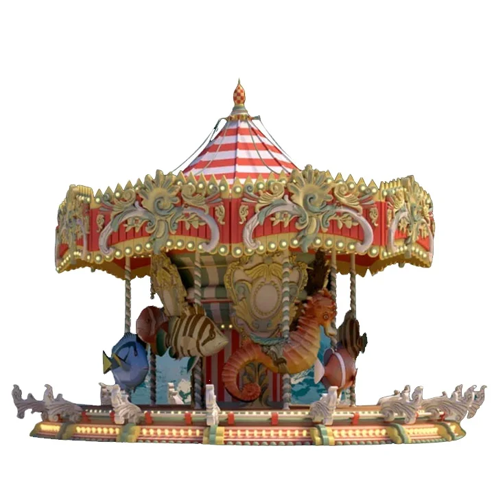 2021 New Type Kiddie Rides Merry Go Round Carousel Horses Customized 1 