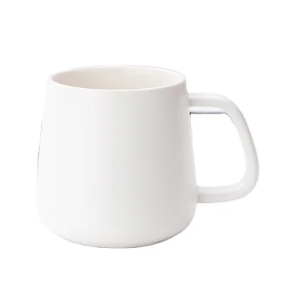 

Mikenda Milk Coffee Mug Cup with Handle Matt Color Black White Custom Logo 360ml Ceramic, Can be customized