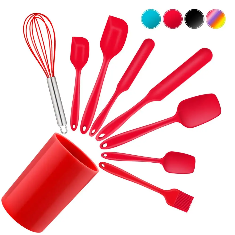 
Heat-Resistant Silicone Spatula Kitchen Utensils Set for Non-stick Cooking Baking 